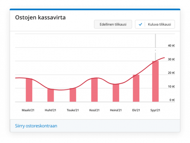 netvisor ostojen kassavirta