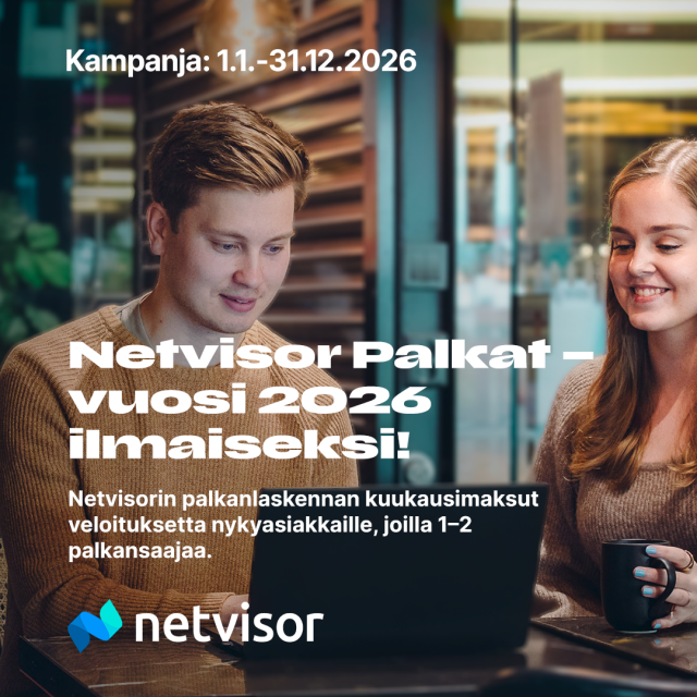Netvisor Palkat vuosi ilmaiseksi