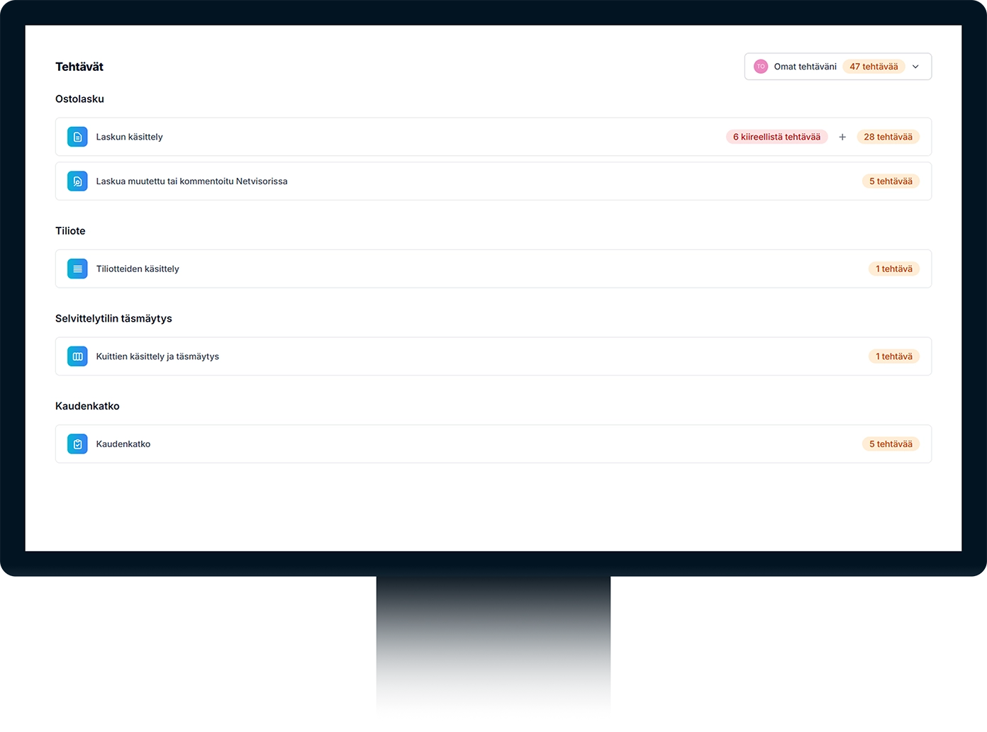 Netvisor Pro tehtävät