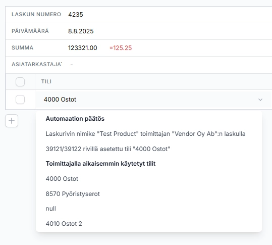ostolaskujen käsittely Netvisor Prossa