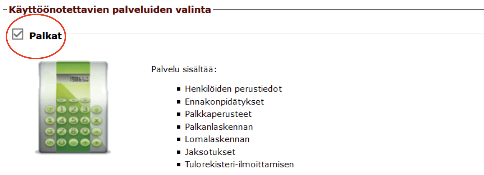 Netvisor palkat käyttöönotto